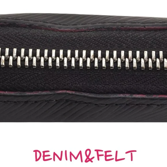 🩷Louis Vuitton Black/Pink Epi Zippy Long Wallet/Purse |PRELOVED | RARE!!🩷🖤🩷 - Picture 14 of 16
